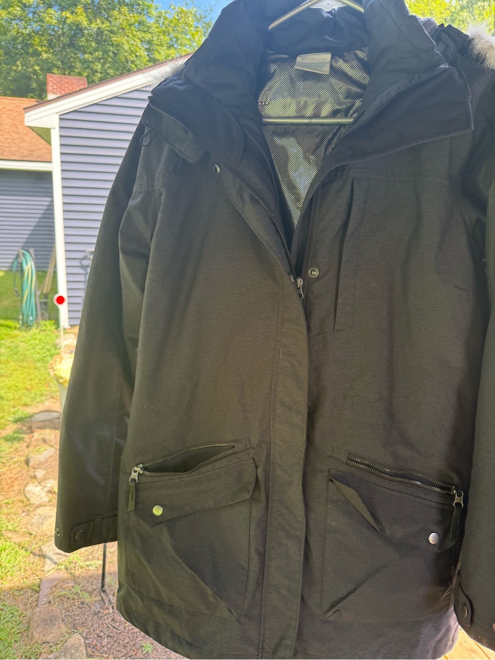 Women’s Columbia Grey Insulated Winter Jacket with Hood